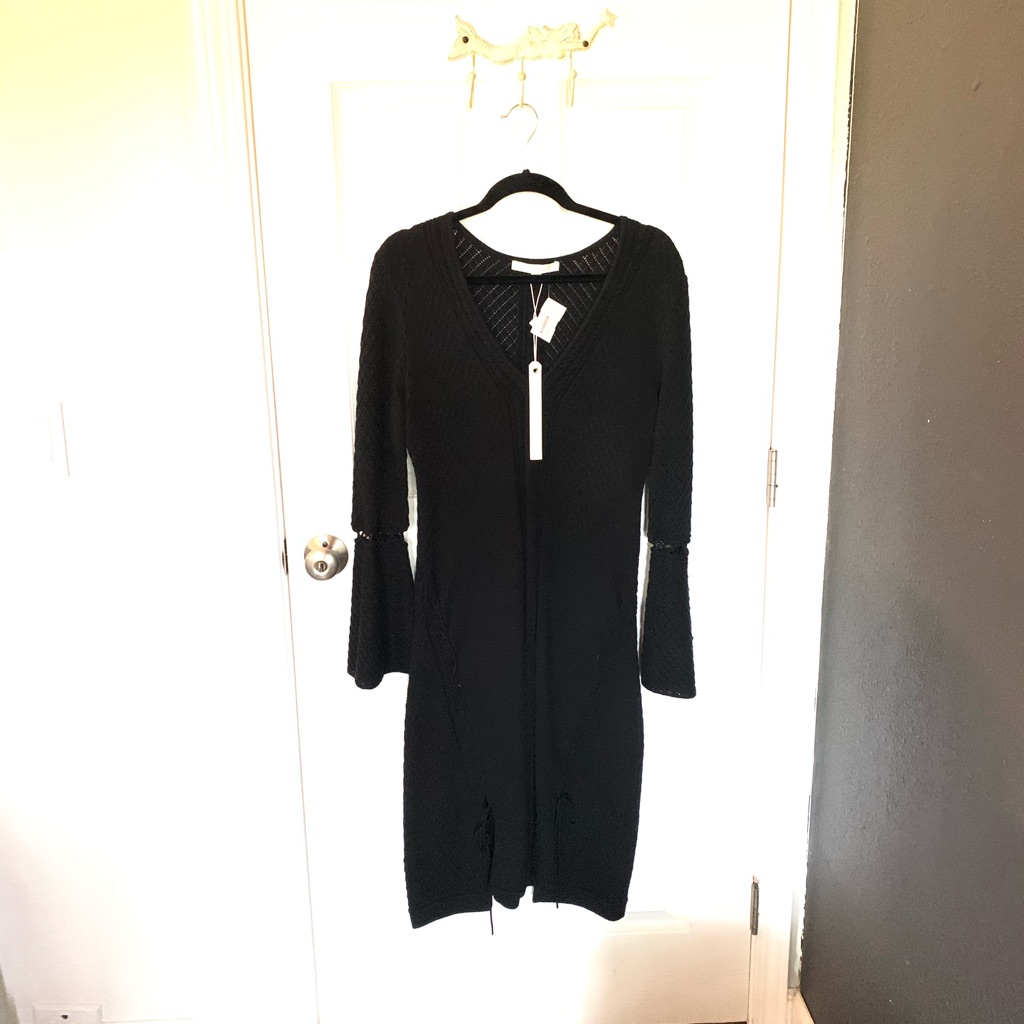 Nwt Large Black Jonathan Simkhai Knit Dress